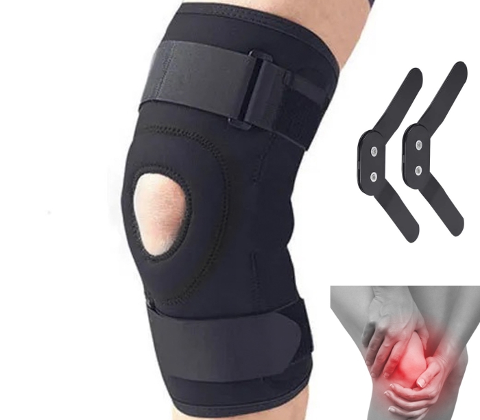 Bodytonix Hinged Knee Brace Support, Open patella, Hidden Hinges