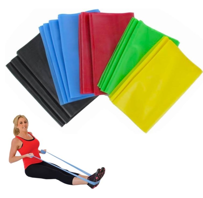 Physioworx Latex Free Resistance Bands - For Strength Training,  Rehabilitation, Yoga, Pilates, Stretching, Home Gym Workout, Upper and  Lower Body. Available in 7 levels of physio resistance to suit all ages and