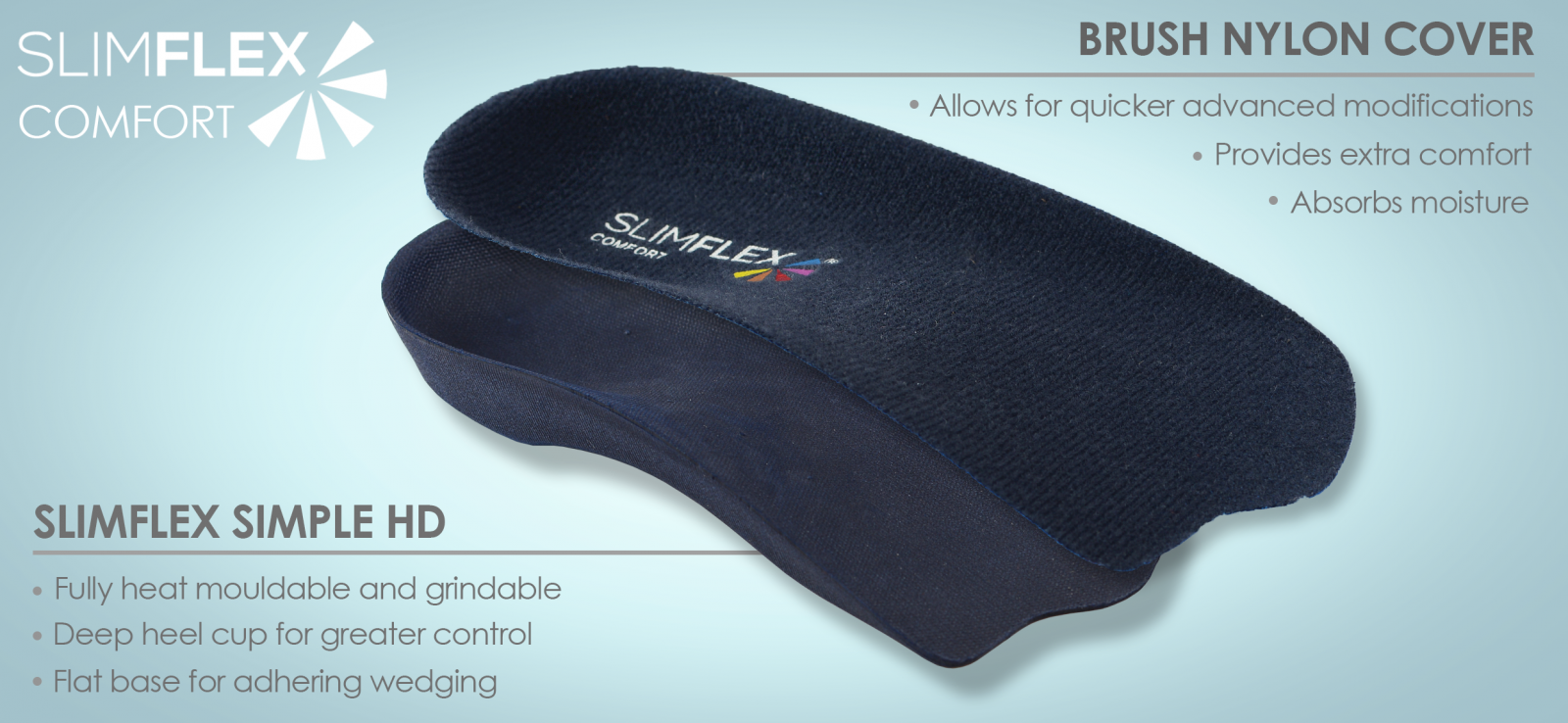 Slimflex Comfort - High Density - 3/4 Length for moderate orthotic ...